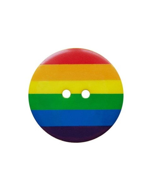 Dekoknopf Regenbogen 25mm gelb