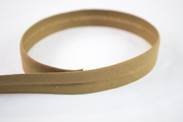 Schrägband vorgefalzt beige-dunkel