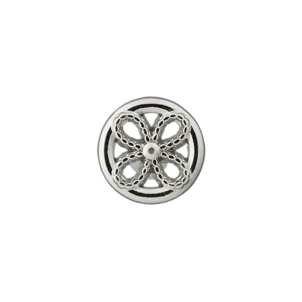 Metallknopf Blume 9mm silber