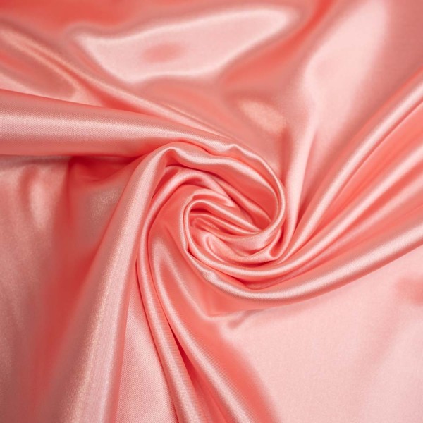 Satin Glänzend Uni salmon