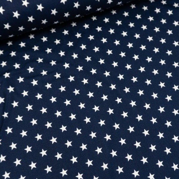 Edle Baumwollwebware Sterne navy