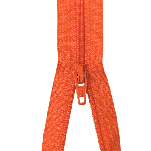 YKK nicht teilbarer Reißverschluss kleine Spirale orange