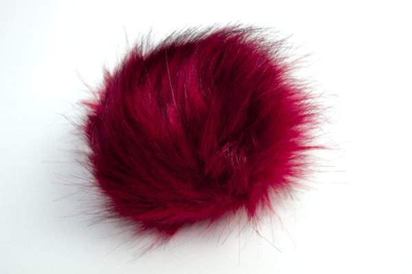 Bommel 100% Kunsthaar Bordeaux Größe 120mm