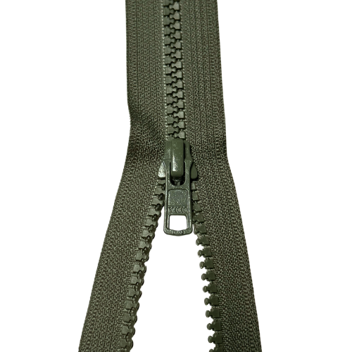 YKK teilbarer Reißverschluss Jacken Krampe khaki