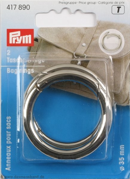Prym 2 Taschenring-Karabiner 35mm