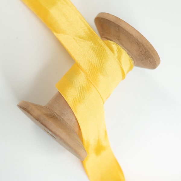 Satin Schrägband 20mm gelb