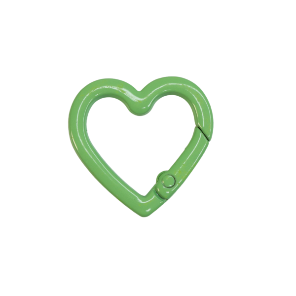 EvLis Karabinerhaken Herz 25mm lime