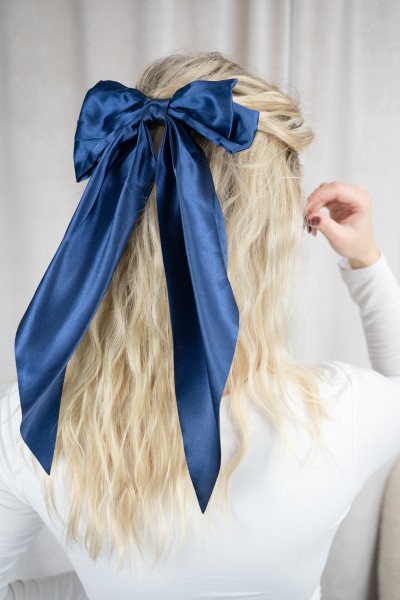 Haarschleife Haarspange navy
