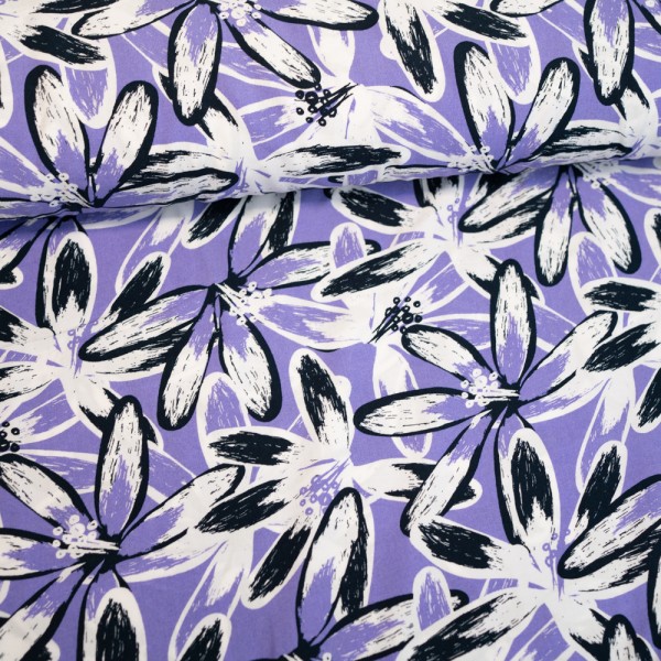 Viskosewebware Lilie beere