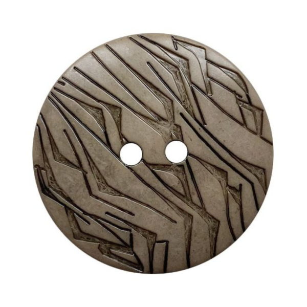 Modeknopf Gemustert 28 mm beige