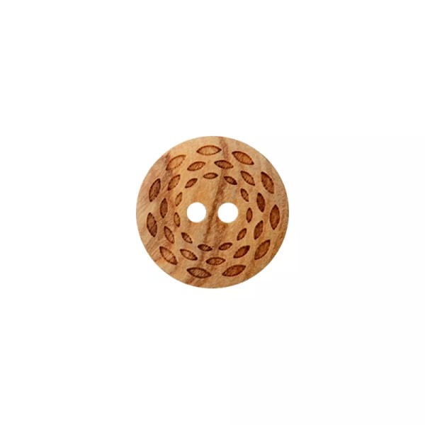 Holzknopf Rund 23mm hellbraun