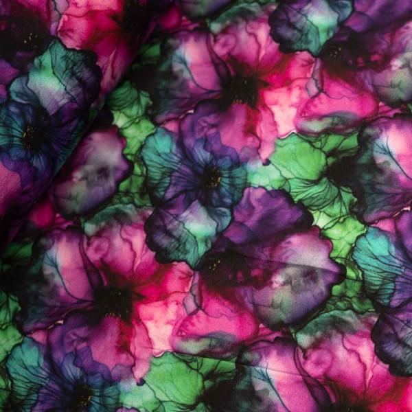 Baumwolljersey Wasserrosen beere