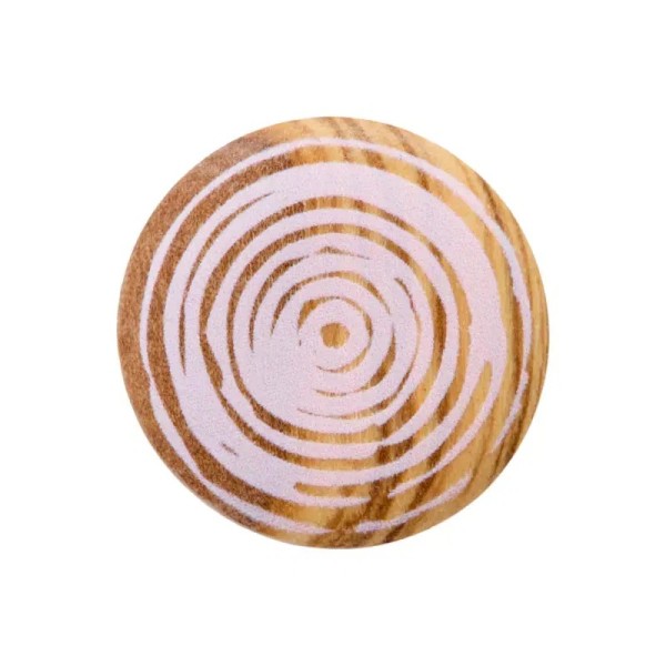 Holzknopf Öse spirale 25mm rosa