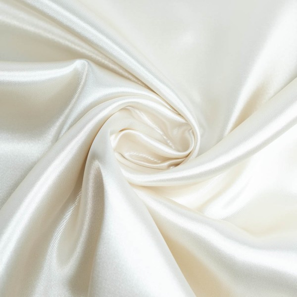 Satin Glänzend Uni ivory