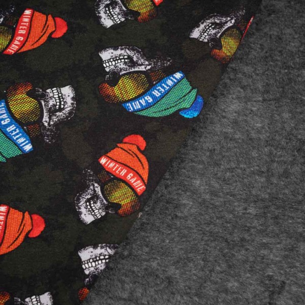 Alpensweat Totenkopf melange khaki