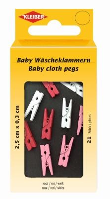 Kleiber Baby Holz-Wäscheklammern 21Stk