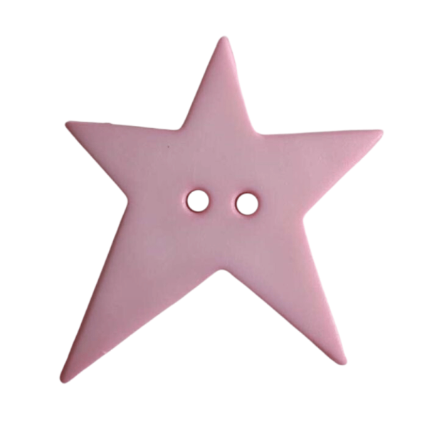 Stern-Knopf asymmetrisch rosa