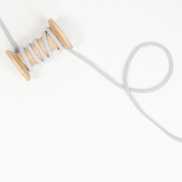 Kordel geflochten 6mm hellgrau