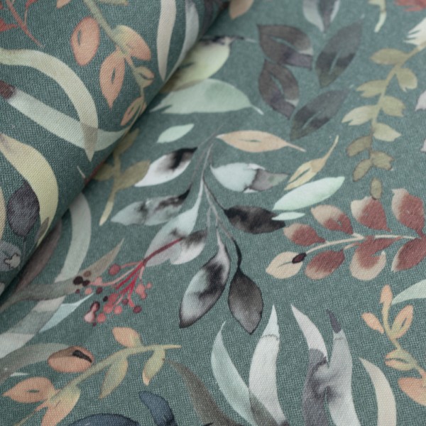 Canvas Blätter dusty mint