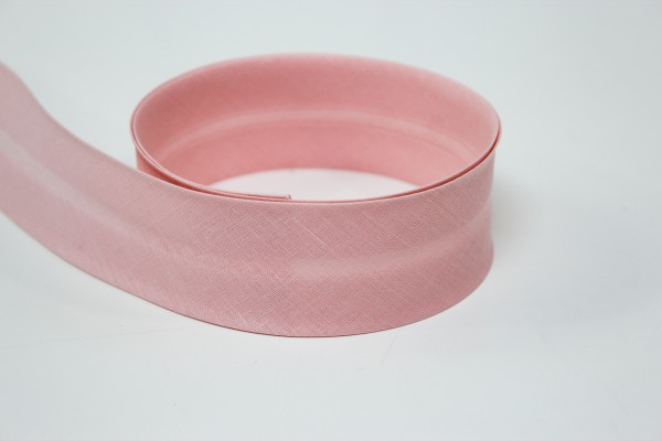 Schrägband 2cm oder 4cm breit vorgefalzt pastellrosa 40mm