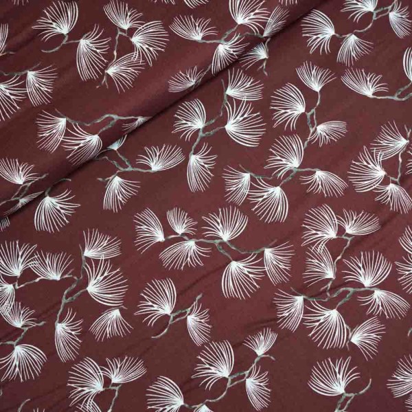 Gütermann Baumwollwebware Modern Comfort Zweige bordeaux