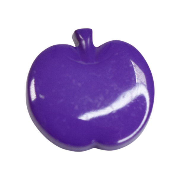 Kinderknopf Apfel 18mm lila