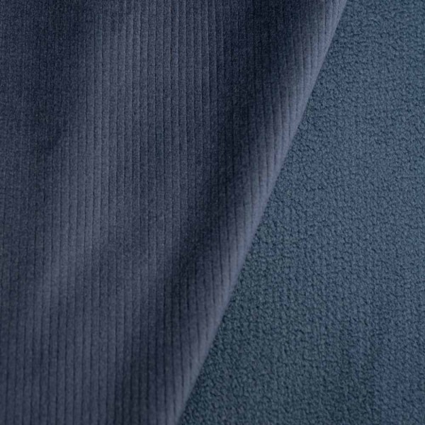 Cord Doubleface mit Fleece Innenseite navy