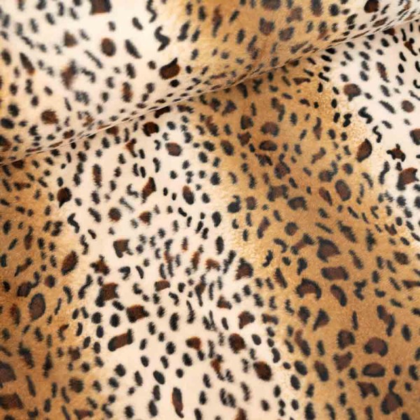 Tierfell Imitat Leopard kleine Punkte
