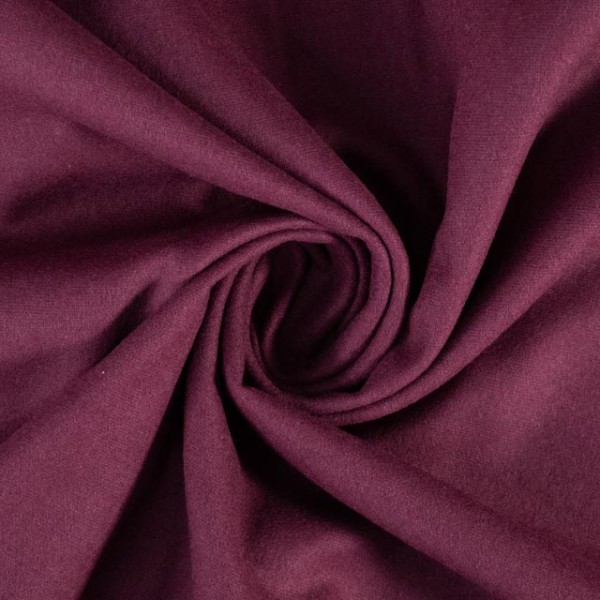 Flanell Baumwolle Uni bordeaux