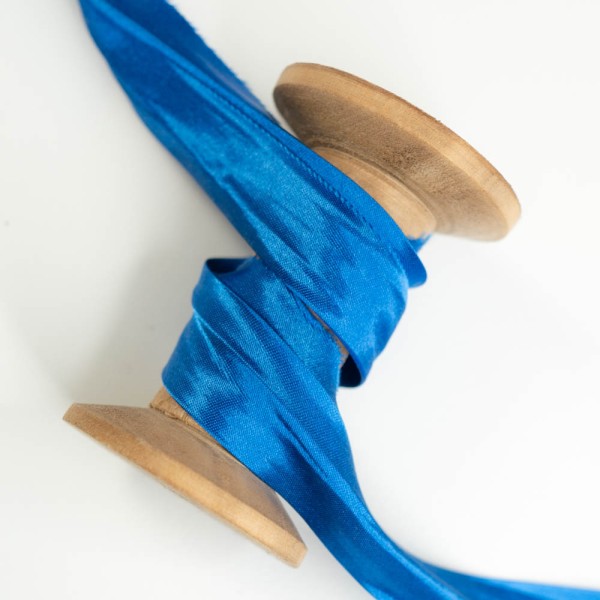 Satin Schrägband 20mm royalblau