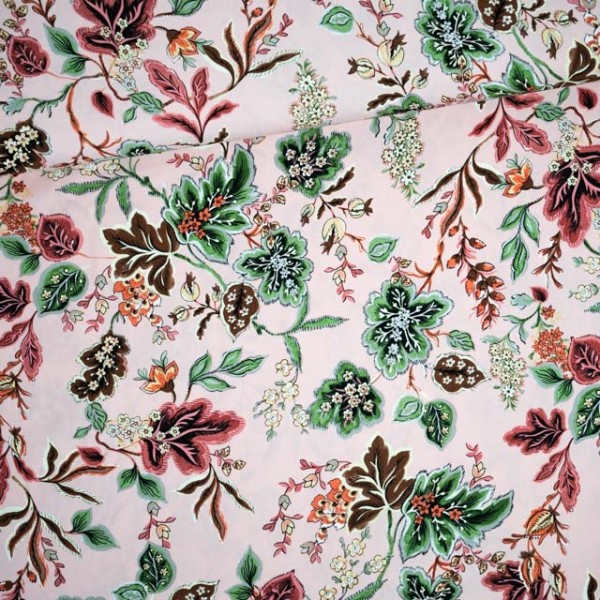 Viskosewebware Stretch Blumenbouquet rose