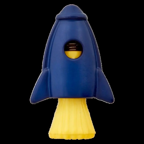 Kordelstopper Rakete 28mm dunkelblau gelb