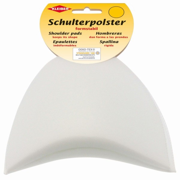 Kleiber Schulterpolster Halbmond weiß