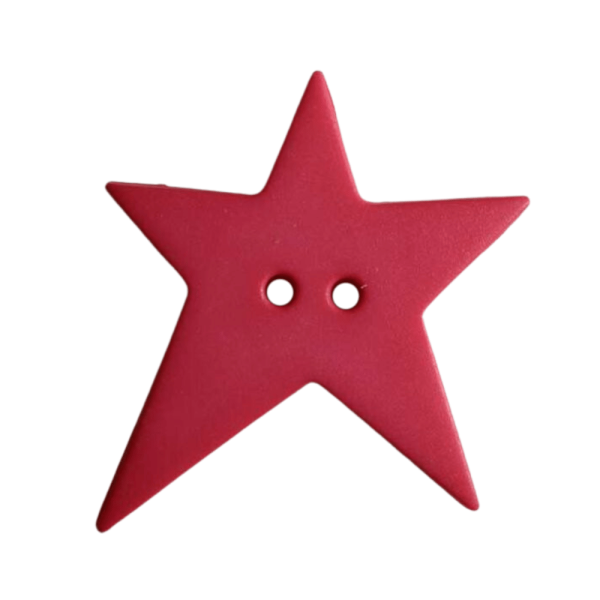 Stern-Knopf asymmetrisch 15mm pink