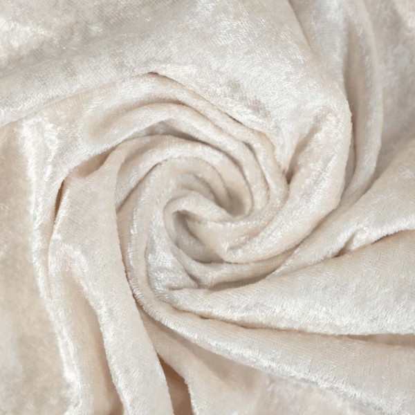 Pannesamt elastisch ivory