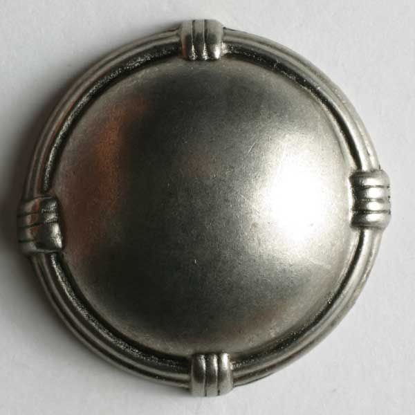 Metallknopf gewölbt 28mm altsilber