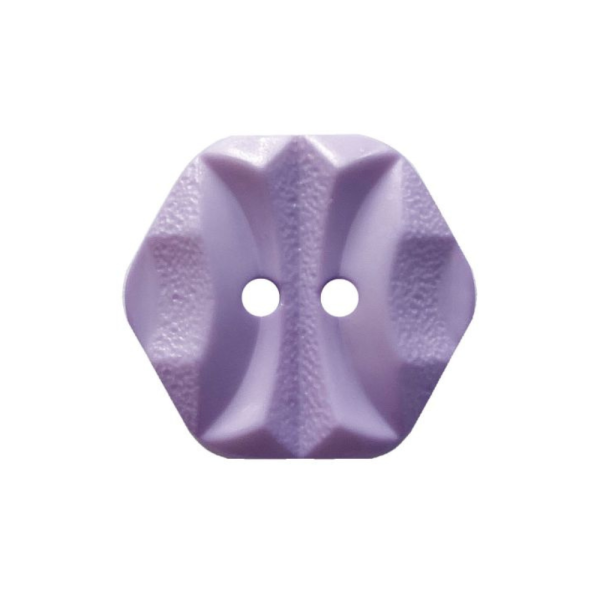 Modeknopf Sechseckig 18 mm flieder