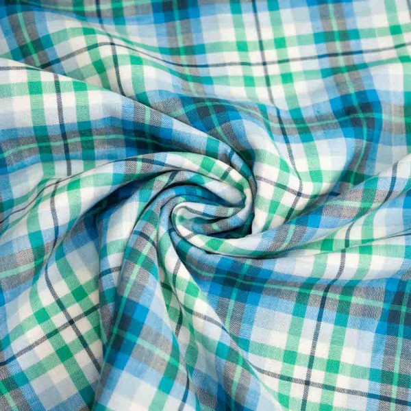 Musselin Double Gauze Karos mint