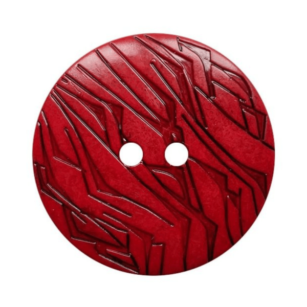 Modeknopf Gemustert 23 mm rot