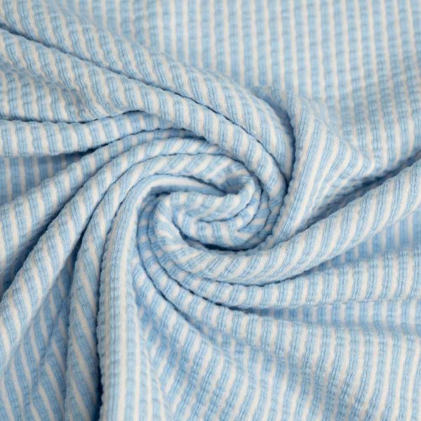 Seersucker Jersey SOFT jeansblau