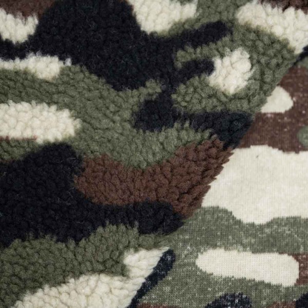 Teddyplüsch Camouflage khaki