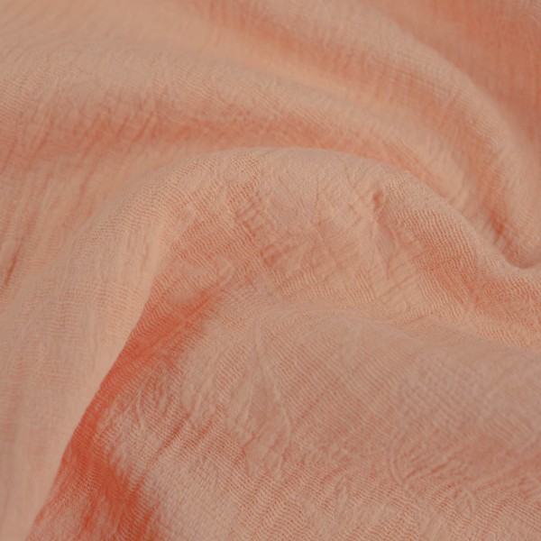 Baumwolle Leinen Blumen pastellorange