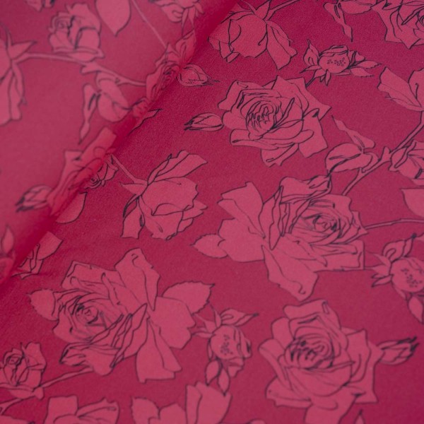 French Terry Sweat Rosen bordeaux