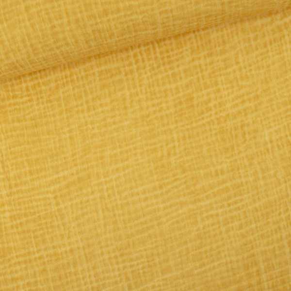 Musselin Double Gauze Vintage senfgelb