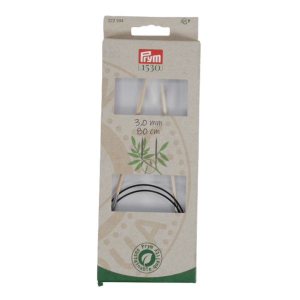 Prym Rundstricknadel 1530, Bambus in Stärke 3mm, 80cm