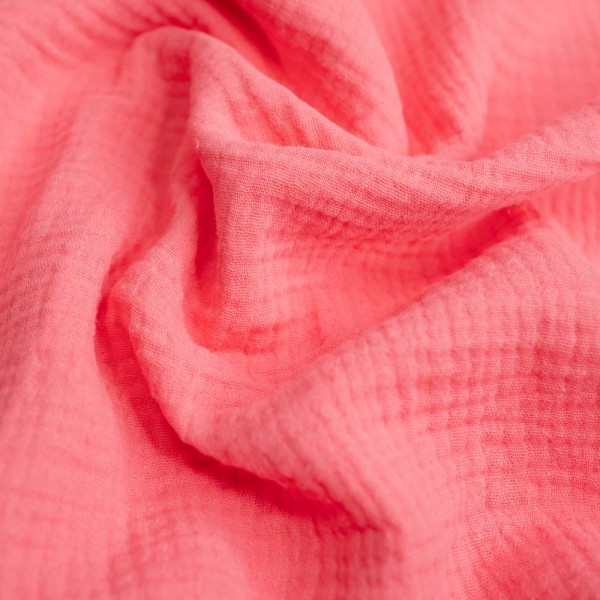 Musselin Double Gauze Amelie neonpink