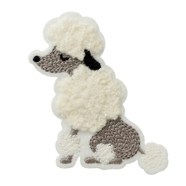 Applikation Pudel flauschig