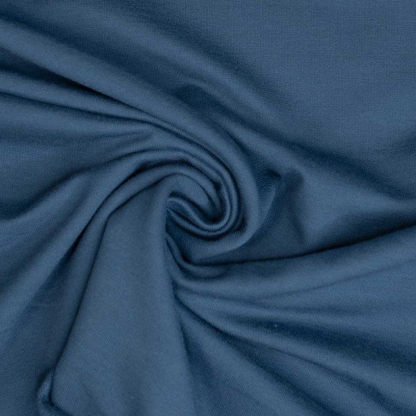 Baumwolljersey Uni Lena indigoblau