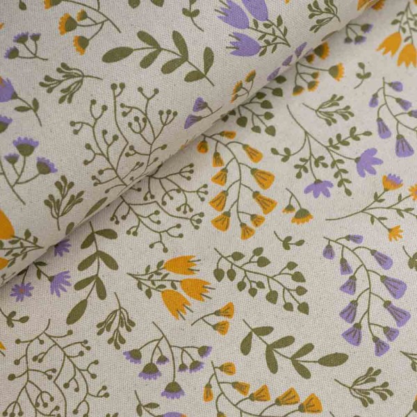 Canvas beschichtet Blumensträucher senf