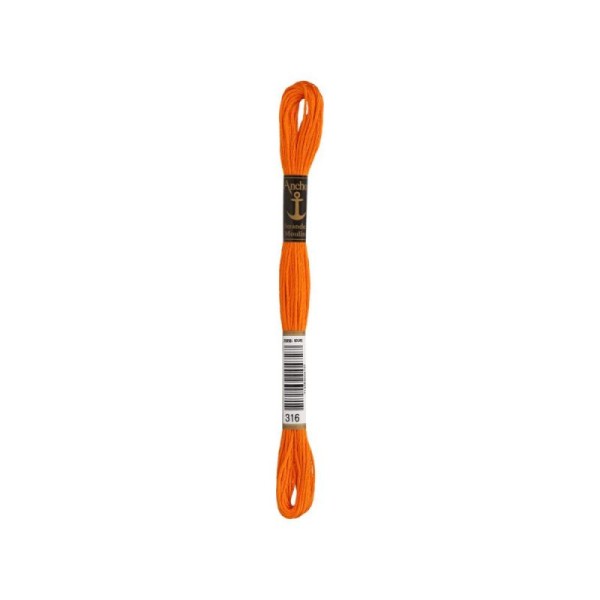 Anchor Sticktwist Garn 6-fädig rotorange dunkel